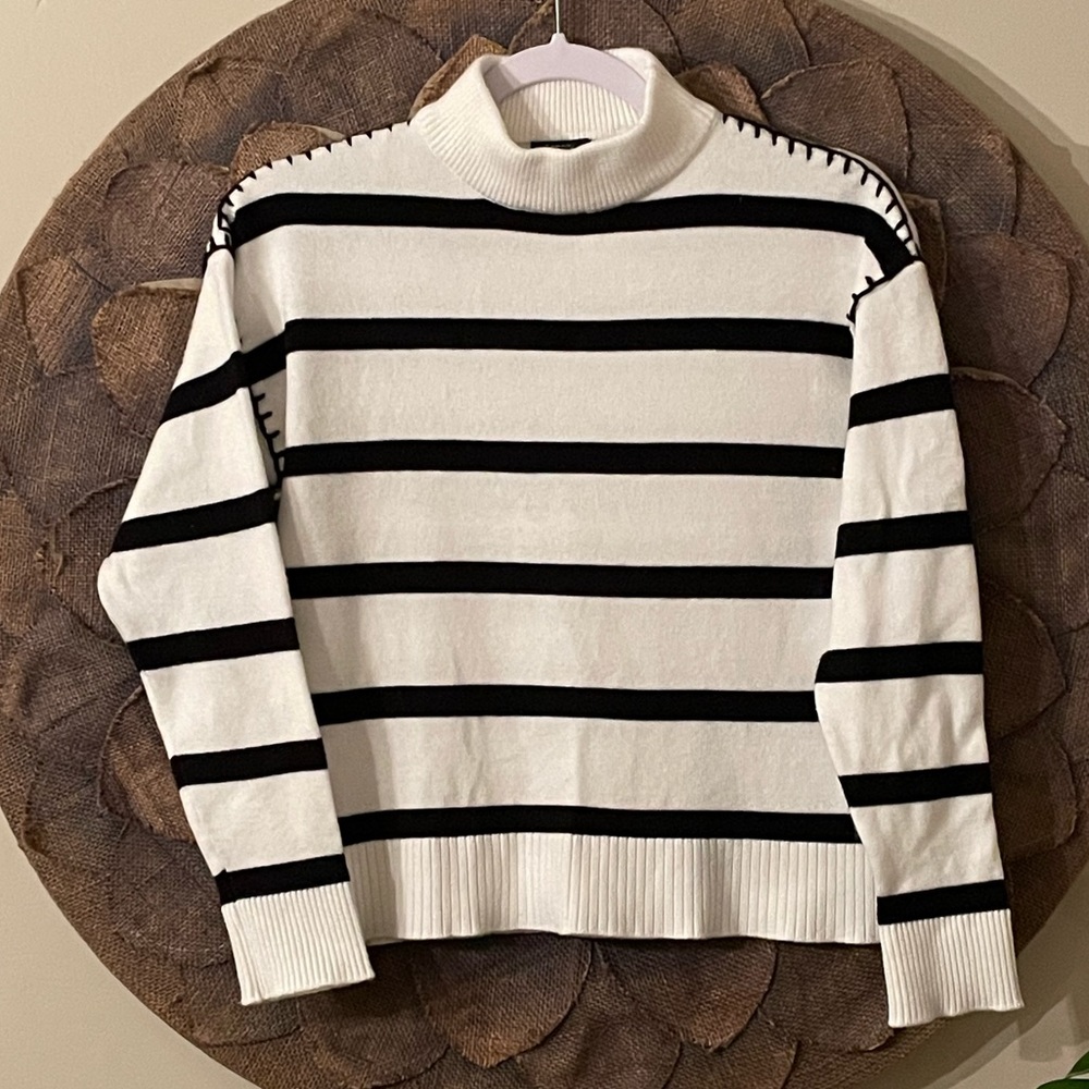 Tahari Women’s Mock Striped Sweater